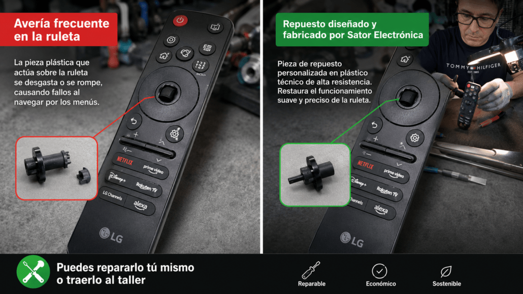 reparar mando lg magic remote en sator